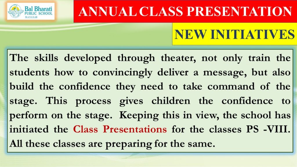 Annual class Presentation